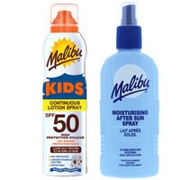 Malibu Mleczko Dla Dzieci SPF50 175ml + Balsam W Sprayu Po Opalaniu