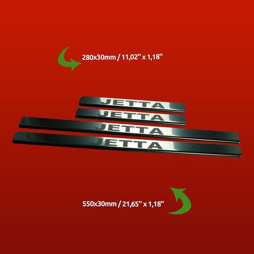 Listwa progowa VOLKSWAGEN JETTA MK5 Stal nierdzewna 304 połysk 4szt na Arena.pl