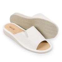 Kapcie Damskie Klapki Skórzane z Gumką Pantofle Domowe Wygodne 38