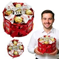 Tort Słodki Prezent Upominek Zestaw Słodyczy Box na Dzień Ojca taty