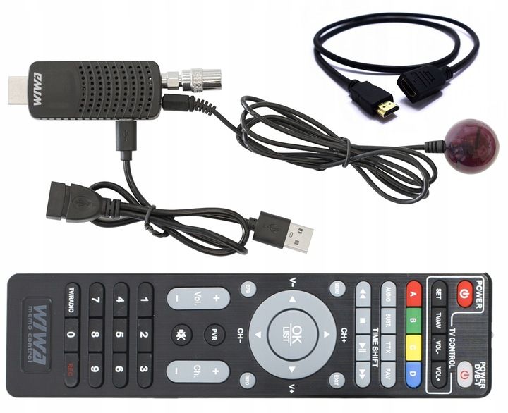 DEKODER TUNER DO TV NAZIEMNEJ DVB-T2 H.265 FULL HD MINI STICK PILOT zdjęcie 3