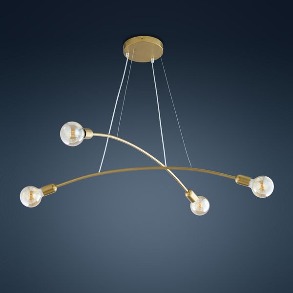 HELIX GOLD LAMPA WISZĄCA 4 PŁ zdjęcie 3