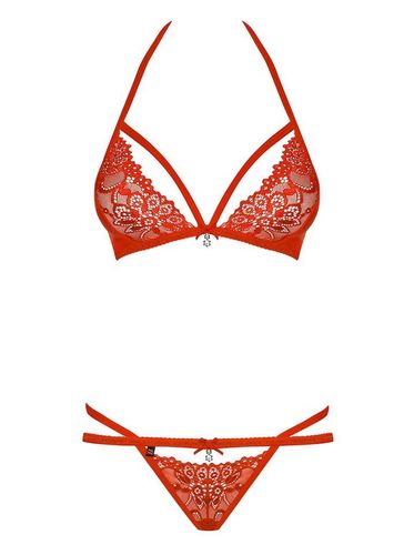 Zestaw Biustonosz i Stringi - Obsessive 838-SET-3 L/XL na Arena.pl