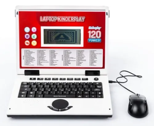 LAPTOP EDUKACYJNY DLA DZIECI KINDERPLAY NAUKA LICZENIA LITERKI GRY 120 na Arena.pl