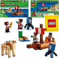 LEGO MINECRAFT 21259 Statek Piracki Figurki Wielbłąd Zestaw Klocki + Torba