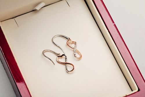 Złote kolczyki E3982P - Diament na Arena.pl