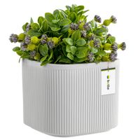 Doniczka osłonka ceramiczna Biały Mat 14,5 cm H13,5 cm Mat Nowoczesna