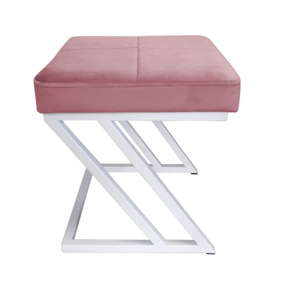 Pufa ZETA LOFT taboret podnóżek podstawa biała MG58 zdjęcie 2