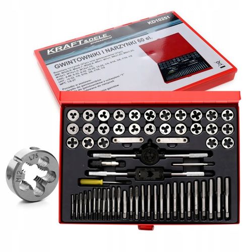 ZESTAW KOMPLET NARZYNEK I GWINTOWNIKÓW KALIBROWNIKI M3-M12 60EL WALIZKA na Arena.pl