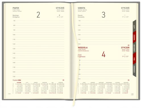 grawerowany kalendarz dzienny 2026 A5 złoty/srebrny TRANSPORT SPEDYCJA na Arena.pl