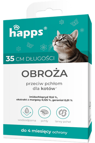 happs - obroża przeciw pchłom dla kotów na Arena.pl