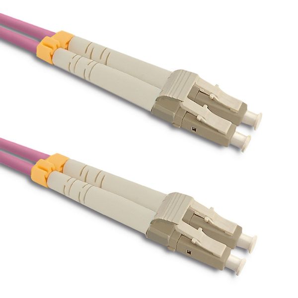 Qoltec Patchcord światłowodowy LC/UPC - LC/UPC | Multimode | 50/125 | OM4 | Duplex | 2m zdjęcie 1