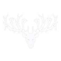 Wieszak ścienny Poroże biały