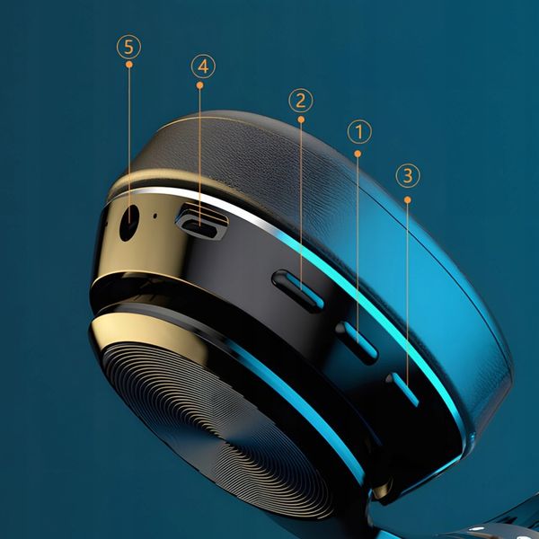 Słuchawki Bezprzewodowe Nauszne Mikrofon Radio MP3 Bluetooth 5.3 JAKOŚĆ zdjęcie 7