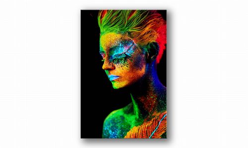 OBRAZ NA PŁÓTNIE 057 Kobieta w kolorach 60x90cm na Arena.pl