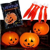 TG74159 BALONY HALLOWEEN LED 5SZT DYNIE ŚWIECĄCE DEKORACJE POMARAŃCZOWE