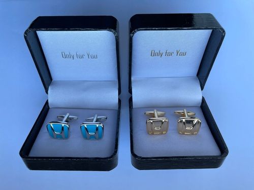 Spinki do mankietów koszul Exciting Srebrne Logo Honda w Etui Szkatułka na Arena.pl