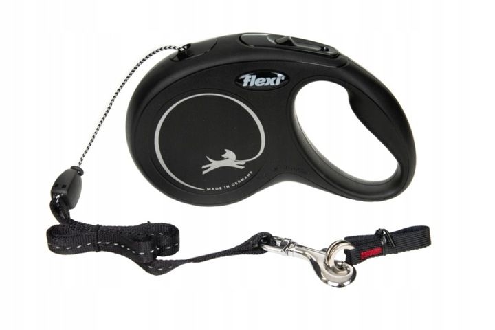 Flexi New Classic S linka 8m CZARNA do 12kg zdjęcie 1