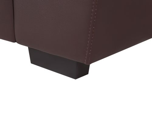 Sofa 3-osobowa ekoskóra brązowa VOGAR na Arena.pl