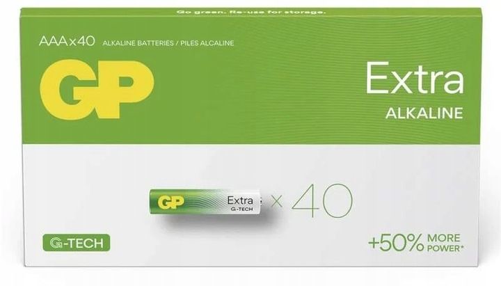 BATERIE AAA R3 40 szt. GP Extra G-Tech alkaliczne zdjęcie 3