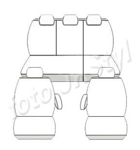 Pokrowce MIAROWE do Toyota Corolla Verso I 02-07r. P3 zdjęcie 3
