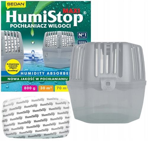 HumiStop MAXI Pochłaniacz Wilgoci Atest PZH Wskaźnik 800g na 30m2 na Arena.pl