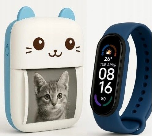 Smart band 6 Smartwatch Niebieski + Drukarka Termiczna Drukuś na Arena.pl