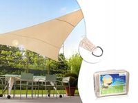 ŻAGIEL PRZECIWSŁONECZNY PARASOL MARKIZA DASZEK 3.6m TRÓJKĄTNY KREMOWY GB500