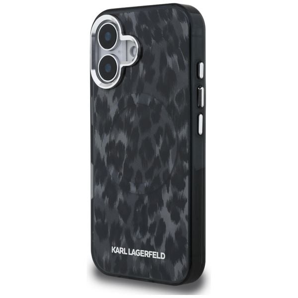etui karl lagerfeld iml leopard pattern  magsafe do iphone 16 czarny zdjęcie 2