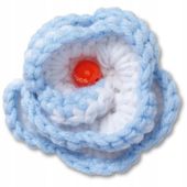 Crocs Przypinka Ozdoba Charms Jibbitz Do Butów Light Blue Crochet Floral