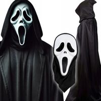 MASKA KRZYK + PELERYNA KOSTIUM NA HALLOWEEN DUCH HORROR KOSTIUM
