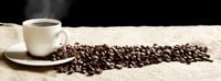 FOTOTAPETA kuchenna FILIŻANKA Z KAWĄ ZIARNA KAWY