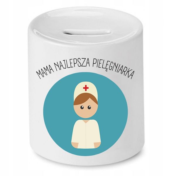 Skarbonka Dla Mamy Matki Najlepsza Pielęgniarka Z Nadrukiem Ze Zdjęciem zdjęcie 1