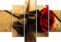 105CM 150CM OBRAZ 5 ELEM RÓŻA SEPII DRUK