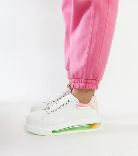 Białe sneakersy na platformie GOE NN2N4029 36 na Arena.pl