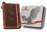 duży, skórzany portfel męski z systemem rfid — peterson