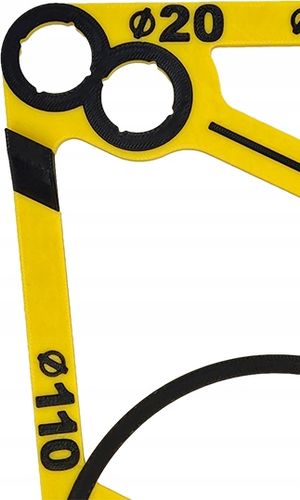 Szablon wzornik otworów GEBERIT do płytek toaleta mocny łazienka na Arena.pl