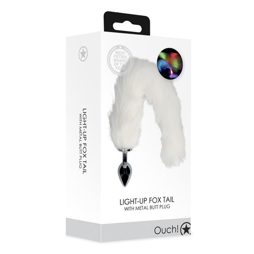 Light up Fox Tail with Metal Butt Plug na Arena.pl