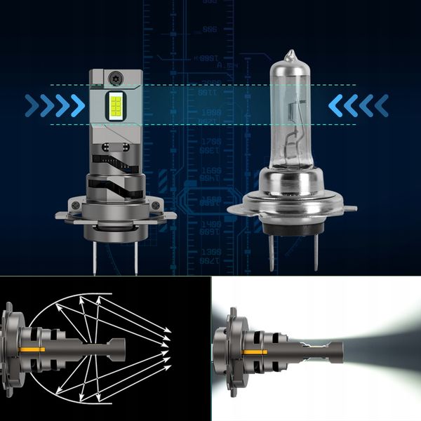 ŻARÓWKI LED H7 1 DO 1 XSTORM A18 IDEALNE DOPASOWANIE WIĘCEJ ŚWIATŁA zdjęcie 10