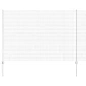 Ogrodzenie z słupkami Srebrny 1.5 x 50 m Stal