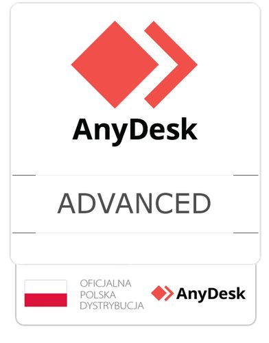 AnyDesk Advanced 100 użytkowników / 2 sesje na  1 rok na Arena.pl