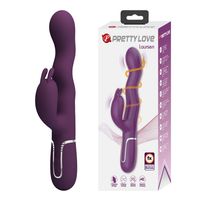 Wibrator Ze Stymulatorem Fioletowy 25 Cm - Pretty Love Loursen