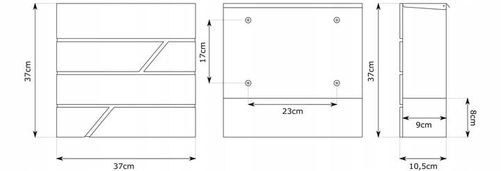SKRZYNKA POCZTOWA NA LISTY POCZTĘ ANTRACYT NOWOCZESNA +WZÓR NAPIS Z ADRESEM zdjęcie 13