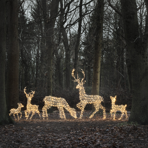 Zestaw 5 Reniferów świecących LED 3 kolory światła ozdoby świąteczne święta na Arena.pl