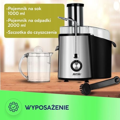 Sokowirówka wysokoobrotowa do owoców i warzyw srebrny/szary MPM na Arena.pl