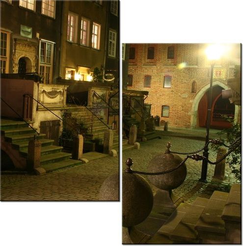 60CM 50CM OBRAZ ŚCIENNY WIECZORNY GDAŃSK DRUK PŁÓTNO na Arena.pl