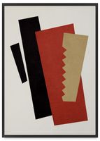 Plakat geometryczne minimalistyczne 61x91 cm w czarnej ramie