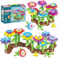 KLOCKI KREATYWNE KWIATY BUDOWANIE OGRODU OGRÓDEK