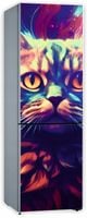 Mata magnetyczna magnes ozdobny tapeta na lodówkę KOLOROWY KOT 171 x 61 cm