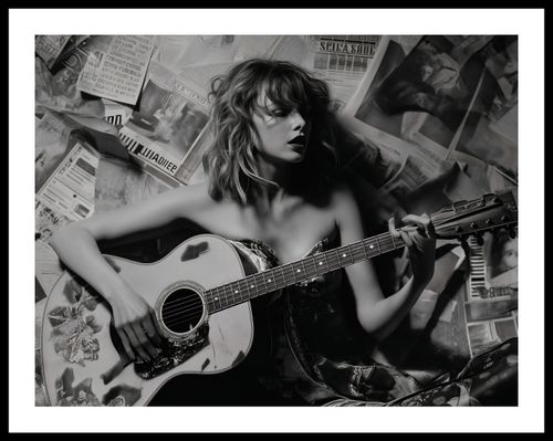 Plakat 65x50cm Młoda Gitarzystka na Arena.pl